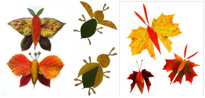 Аппликации из осенних листьев