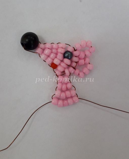 Мышонок из бисера пошагово Мышонок из бисера пошагово