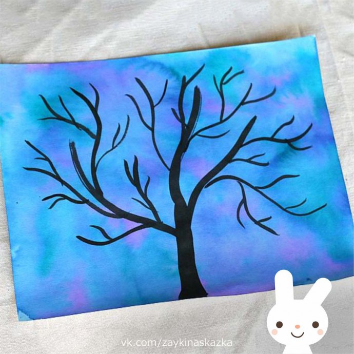 Звёздная ночь: урок рисования для детей