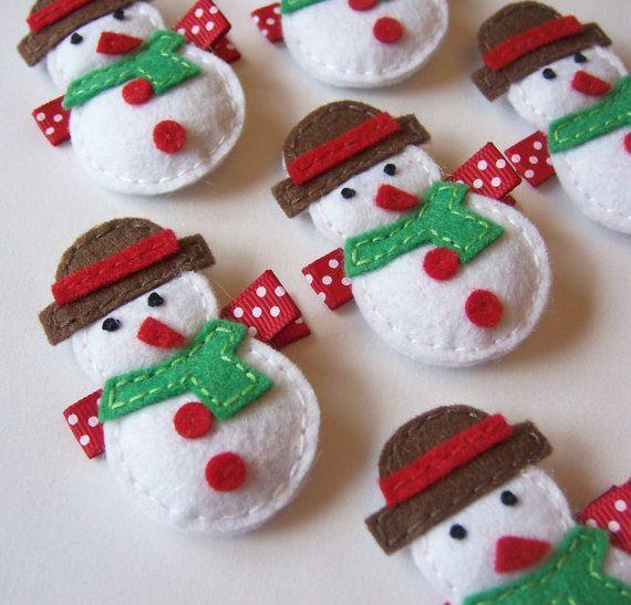 Снеговички из фетра