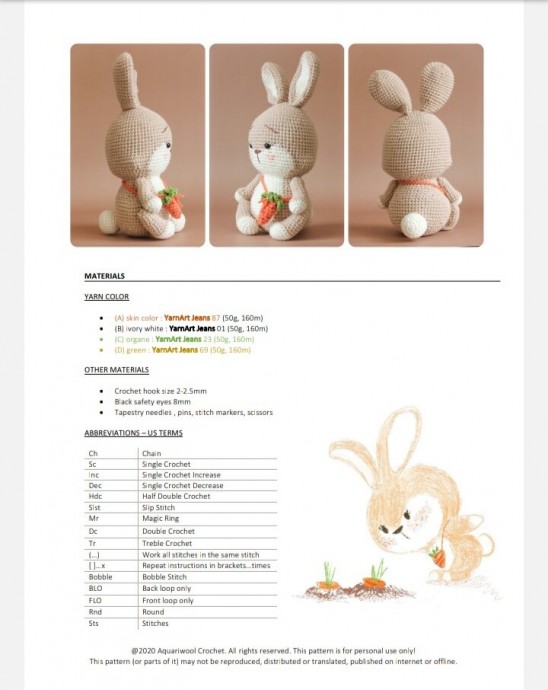 Вязаный зайчонок Вязаный зайчонок