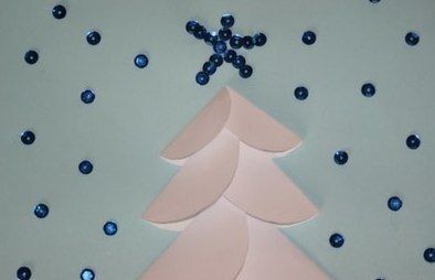 Новогодняя открытка из кружочков