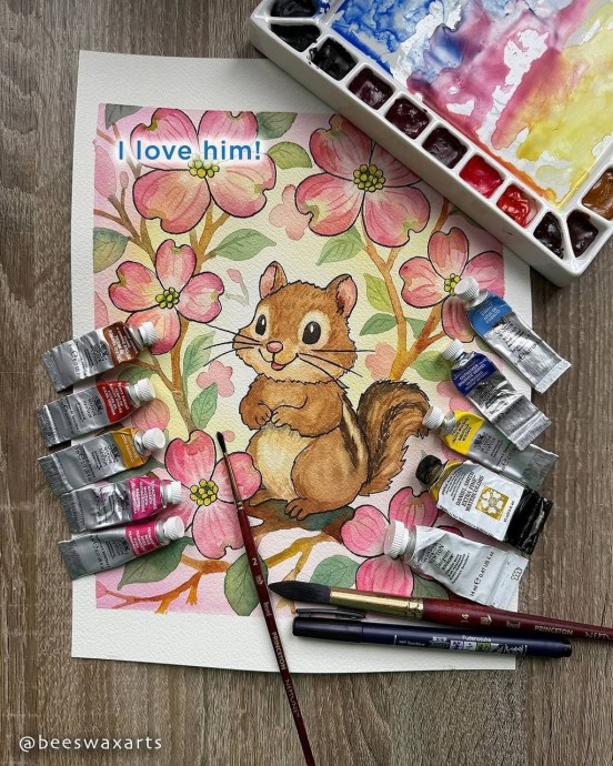 ​Рисуем бурундучка