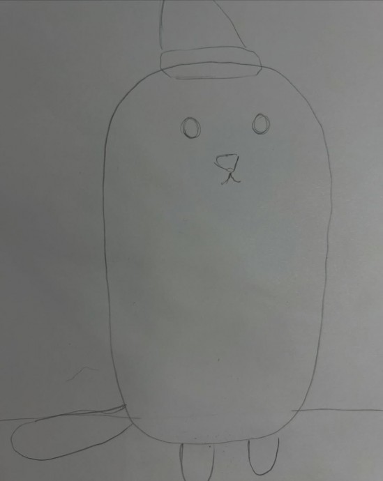 ​Рисуем котика с печеньем