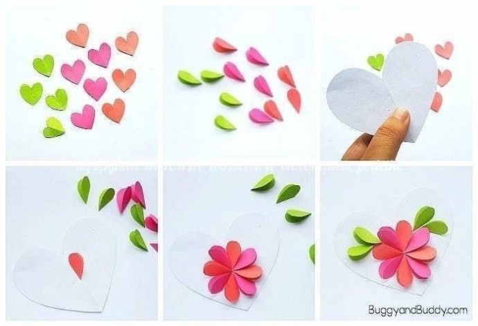 Сердце с цветком внутри