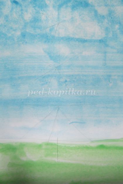 Как нарисовать ель акварелью: часть 1