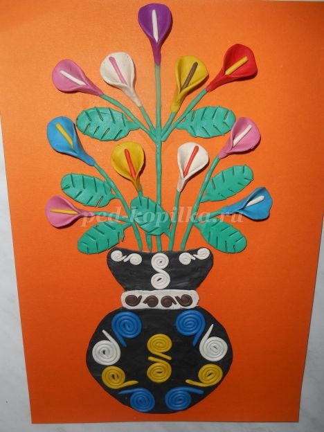 Пластилинография: весенние цветы