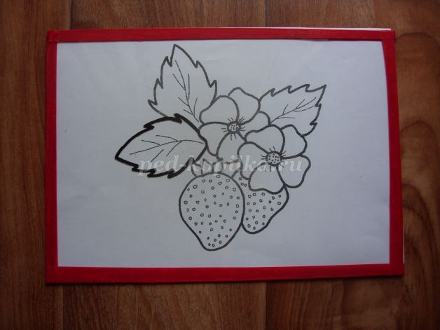 Пластилинография на стекле "Клубника": мастер-класс, часть 1