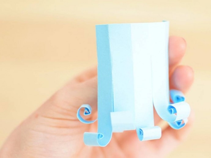 Осьминожек из бумаги Осьминожек из бумаги