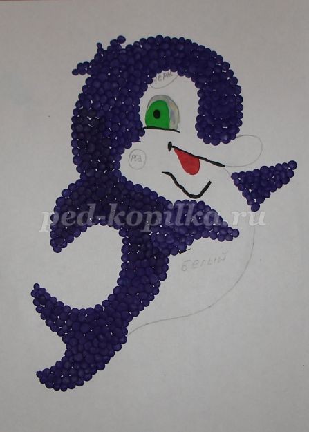 ​Пластинография: дельфин