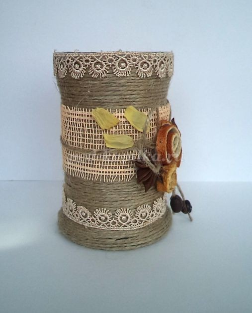 Подставка для канцелярских принадлежностей в стиле "эко" детскими руками: часть 2 Подставка для канцелярских принадлежностей в стиле "эко" детскими руками: часть 2