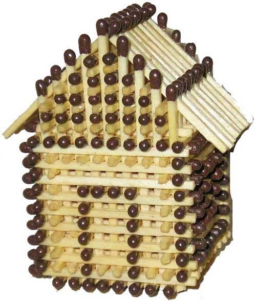 Домик из спичек Домик из спичек