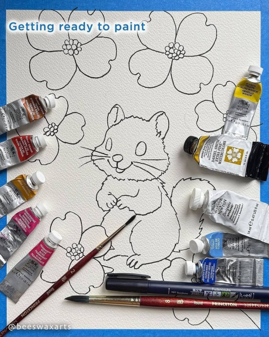 ​Рисуем бурундучка