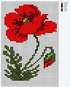 Схемы вышивки цветочков
