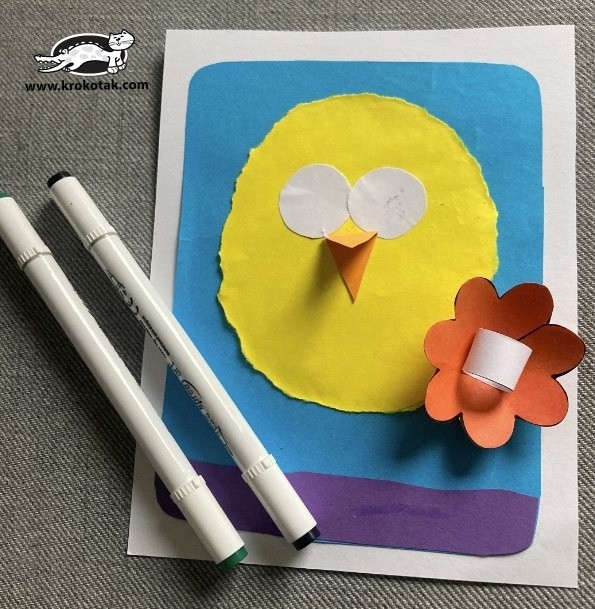 Цыпленок в интересной технике Цыпленок в интересной технике