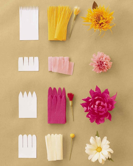 Идеи цветов из бумаги