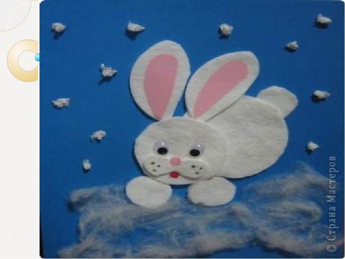 Идеи зимних поделок из ватных дисков