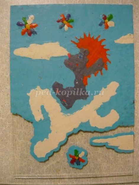 ​Пластилинография на стекле: львёнок и черепаха, часть 2