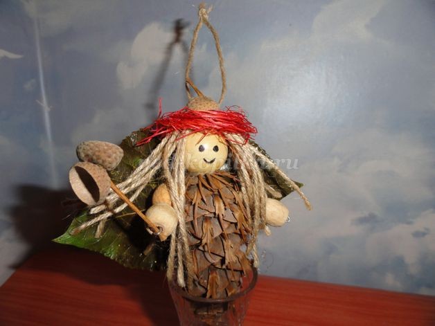 Подвеска из природного материала "Лесная фея": часть 2 Подвеска из природного материала "Лесная фея": часть 2