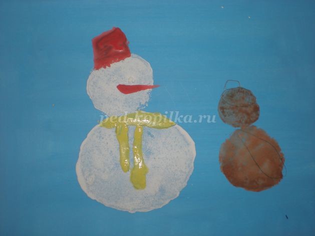 ​Рисуем снеговика: часть 1