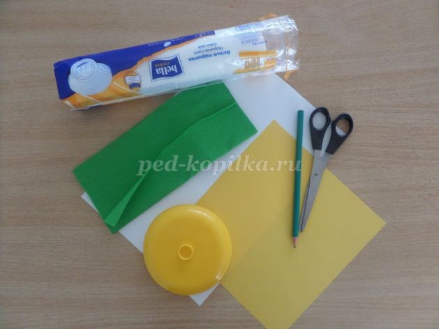 Цветок из ватных дисков