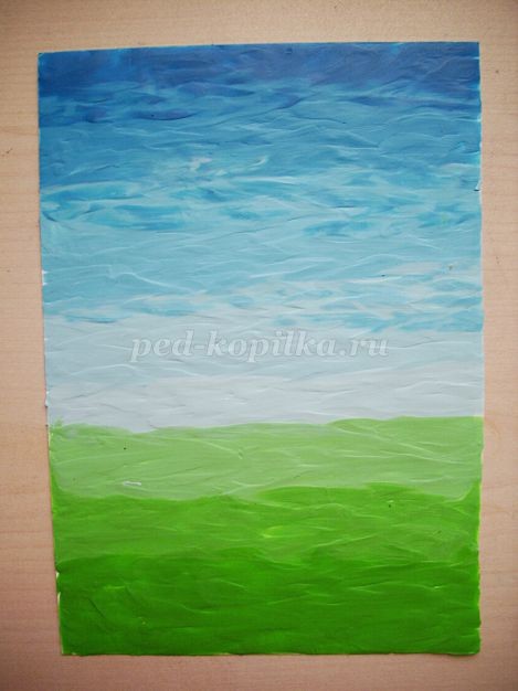 Пластилинография "Цветущий луг"