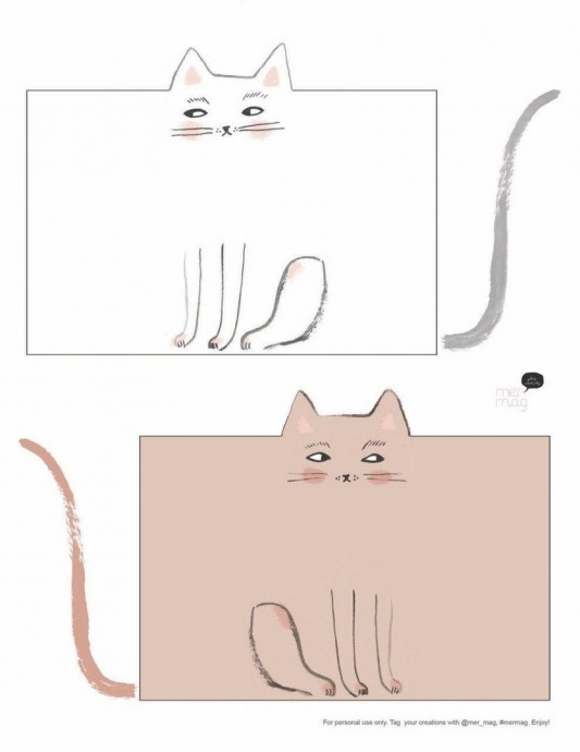 ​Кошечки из картона