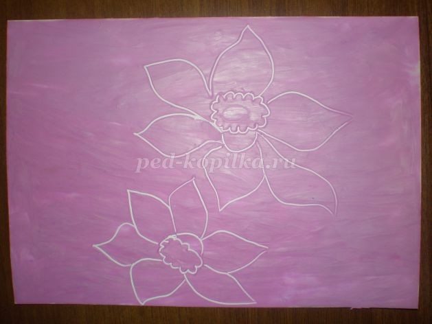 Аппликация из пластилина "Весенние цветы"