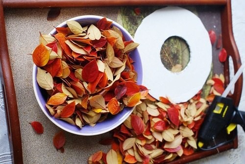 Осенний венок для декора на стену