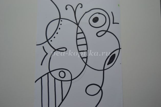 ​Панно из пластилина для детей "Бабочка": часть 1