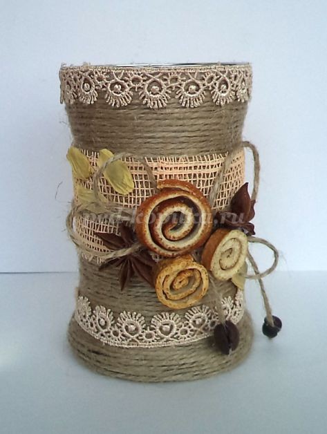 Подставка для канцелярских принадлежностей в стиле "эко" детскими руками: часть 2 Подставка для канцелярских принадлежностей в стиле "эко" детскими руками: часть 2