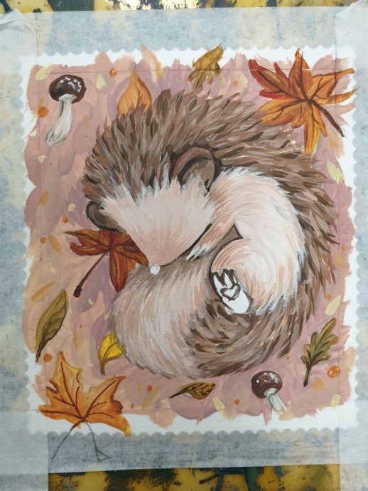 Рисуем ежика в норке Рисуем ежика в норке