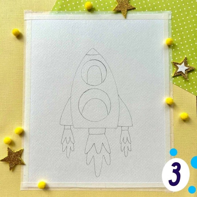 Рисуем ракету в космосе