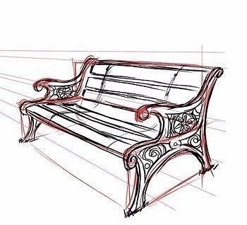 Рисуем с детьми лавочку Рисуем с детьми лавочку