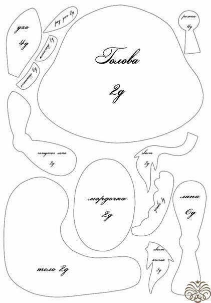 Жирафик из фетра