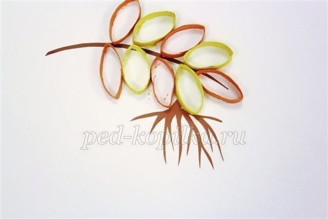 Объёмная аппликация "Ветка рябины"