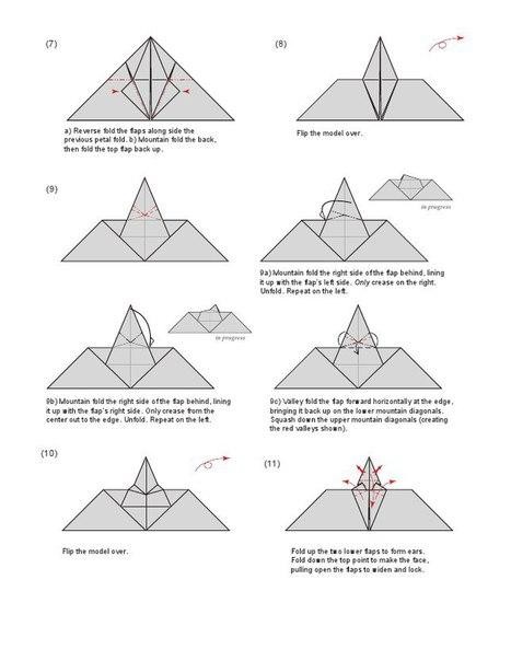 Летучая мышь в технике оригами