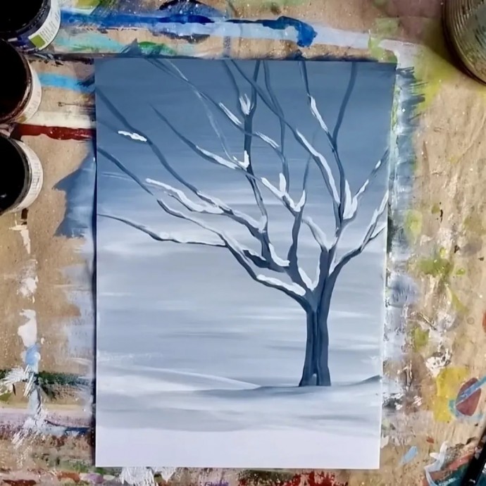 Рисуем первый снег Рисуем первый снег