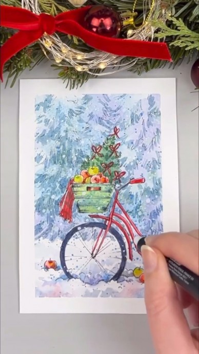 Рисуем зимнее настроение