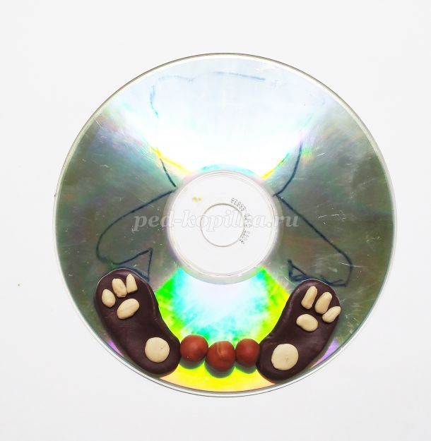 Пластилинография "Медвежонок": часть 2