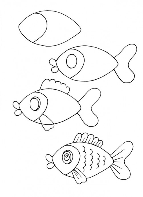 ​Рисуем с детьми рыб