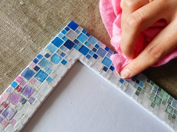 Декор рамочки мозаикой