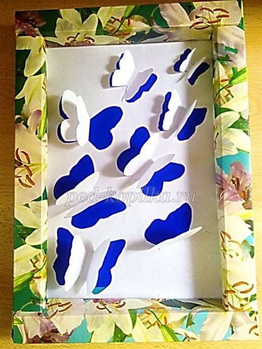 Объёмная аппликации из бумаги "Бабочки" Объёмная аппликации из бумаги "Бабочки"