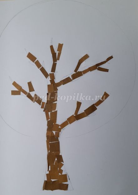 ​Мастер-класс по созданию объемного дерева из бумаги