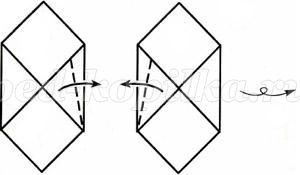 Новогодняя открытка из бумаги в технике оригами: часть 2 Новогодняя открытка из бумаги в технике оригами: часть 2