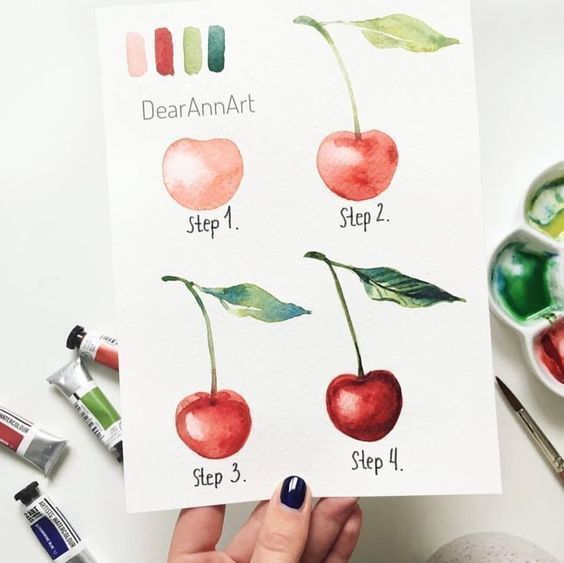 Рисуем с детьми фрукты и ягоды