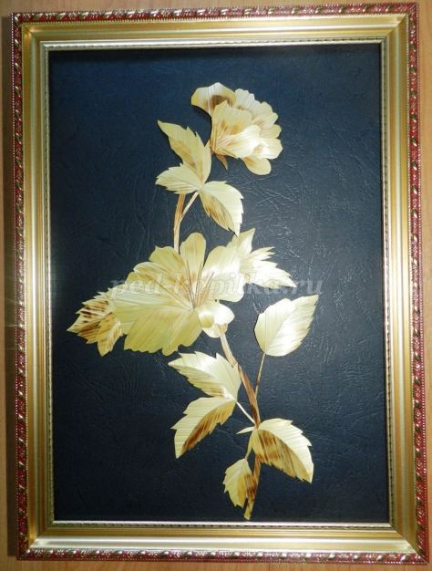 Цветочное панно из соломки детскими руками: часть 2 Цветочное панно из соломки детскими руками: часть 2