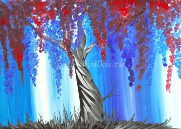 Цветущие дерево гуашью: часть 2 Цветущие дерево гуашью: часть 2