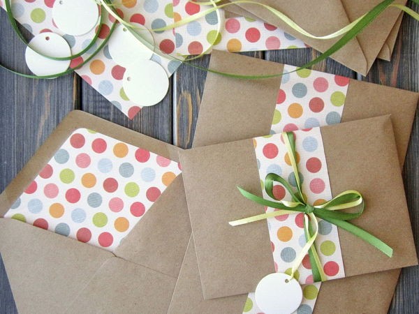 Лайнеры для конвертов в подарок другу