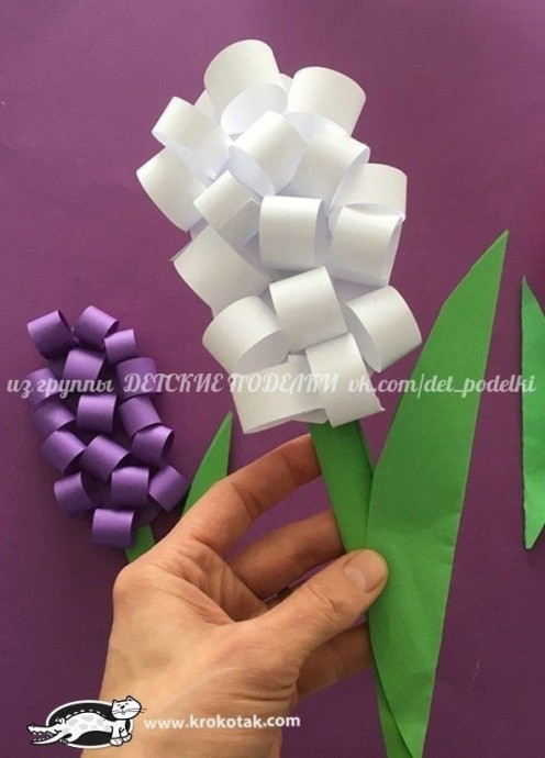 Цветок из бумаги: гиацинт